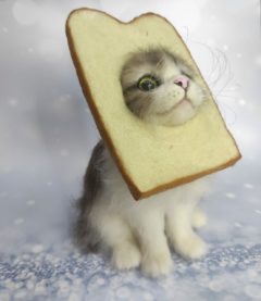 Кот с хлебом - игрушка по картинке Питомцы Игрушки на заказ по фото, рисункам. Шьем от 1 шт.